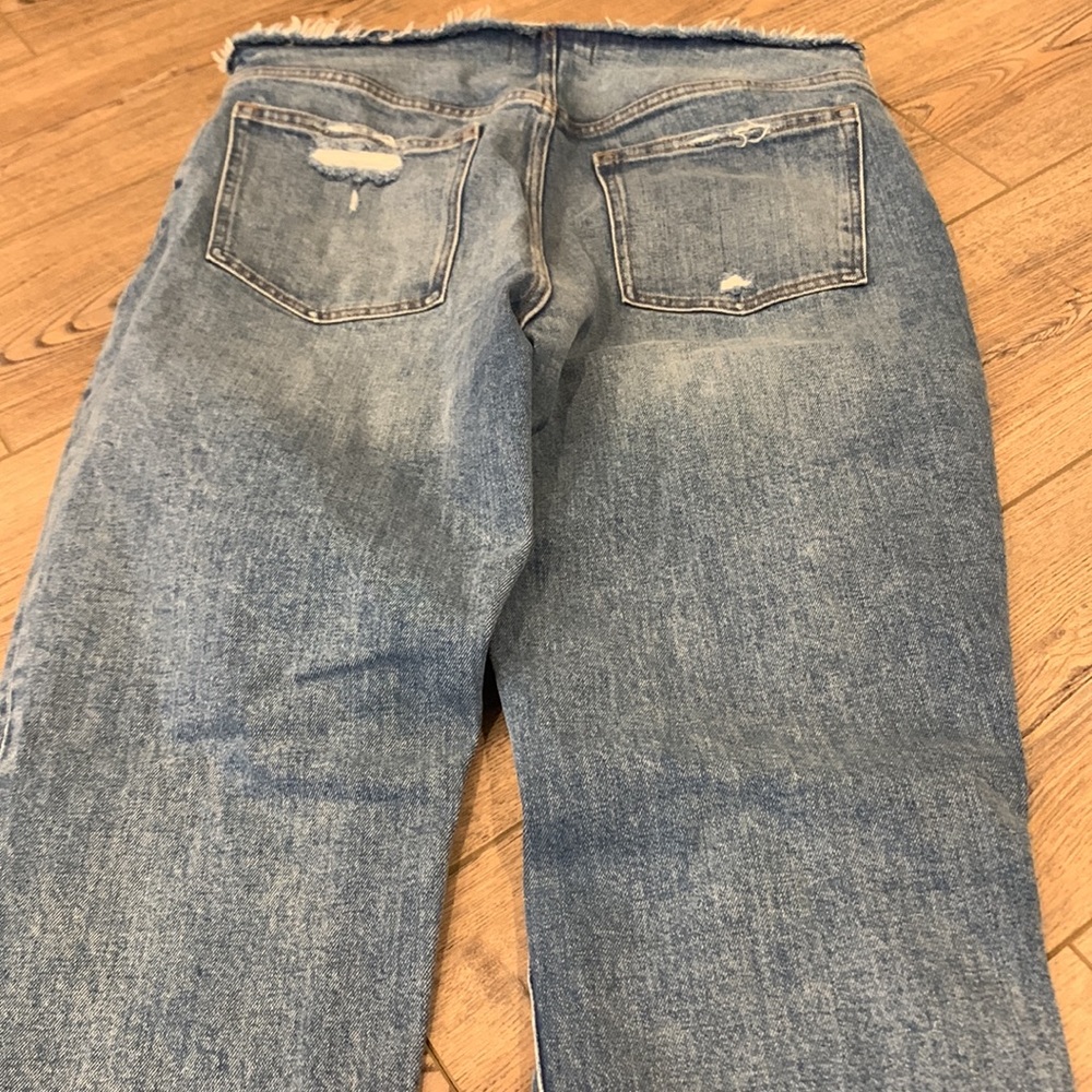 Abercrombie & Fitch Boyfriend Mid Rise 31/12 Jeans Button Fly Distressed - Picture 6 of 6